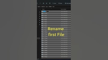 How to Rename multiple files fast