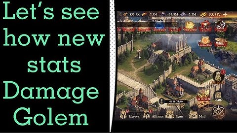 Testing new Stats | Tips and Tricks to max damage on Golem | King of Avalon