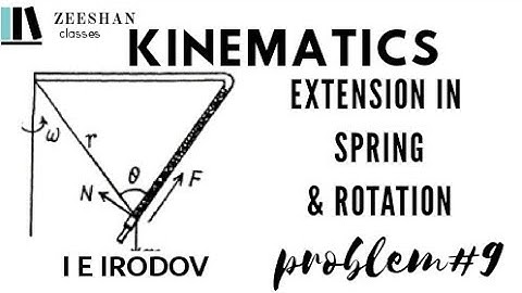 Spring extends due to Rotation/KINEMATICS/I.E. IRODOV/PROBLEM#9