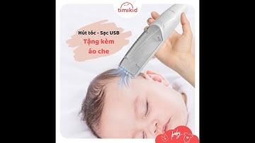 Tông Đơ Cắt Tóc Cho Bé Kèm Hút Tóc Misuta Sạc USB Giúp Bé Không Bị Ngứa Và Tránh Tóc Vào Mắt