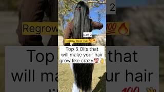 Top 5 oils for fast Hairgrowth/regrowth oil#shorts #viral #trending #longhair
