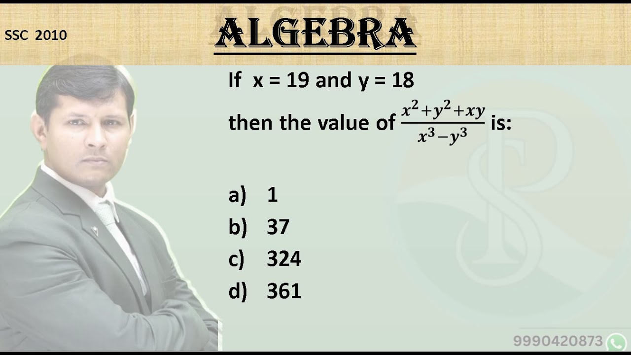 if-x-19-and-y-18-then-the-value-of-is-1