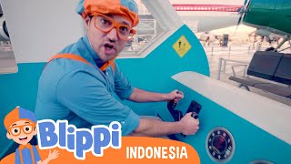 Mengunjungi Museum Pesawat! | Blippi Bahasa Indonesia - Video Anak-Anak | Petualangan Blippi