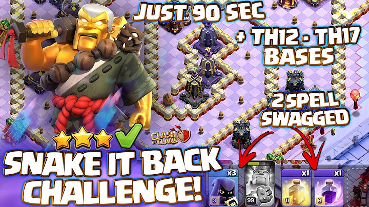 How to Easily 3 star Snake it Back Challenge Guide with 2 SPELL SWAG🔥New challenge in clash of clans