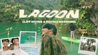 [fundraising vlog] lagoon cliff diving & paddle boarding | last day in siargao