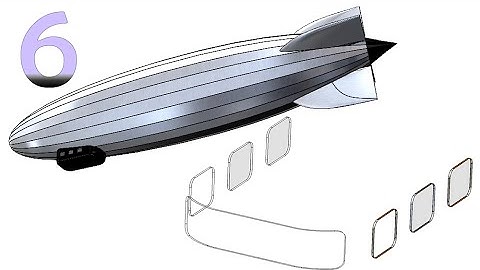 6-Project 32| Zeppelin Balloon |SolidWorks Tutorial : cockpit closes, process