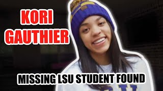 KORI GAUTHIER UPDATE Missing LSU Student found