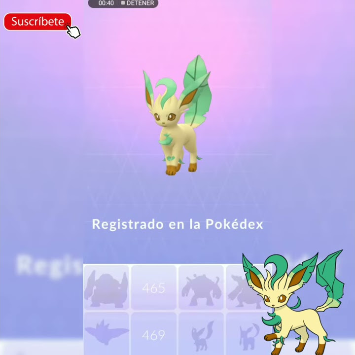 470 Leafeon., Leafeon es un Pokémon de tipo planta introdu…