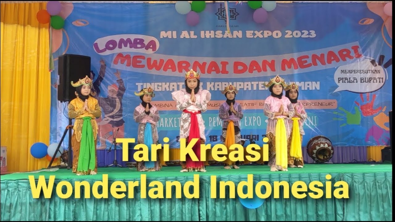 Tari Kreasi Wonderland Indonesia pada Lomba Tari Kreasi Baru Anak TK
