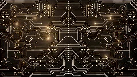 Gold Circuit Board Looped Animation Stock Motion Graphics
