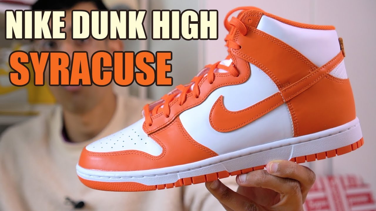 NIKE DUNK HIGH SYRACUSE REVIEW & ON FEET + SIZING & RESELL PREDICTIONS ...