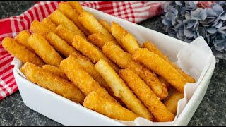 Никога повече обиктовени картофи 🧀  тези пръчици със сирене са бомба👀