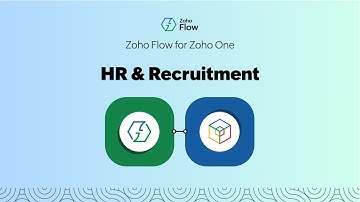 Zoho Flow voor Zoho One: automatisering van HR- en wervingsworkflows