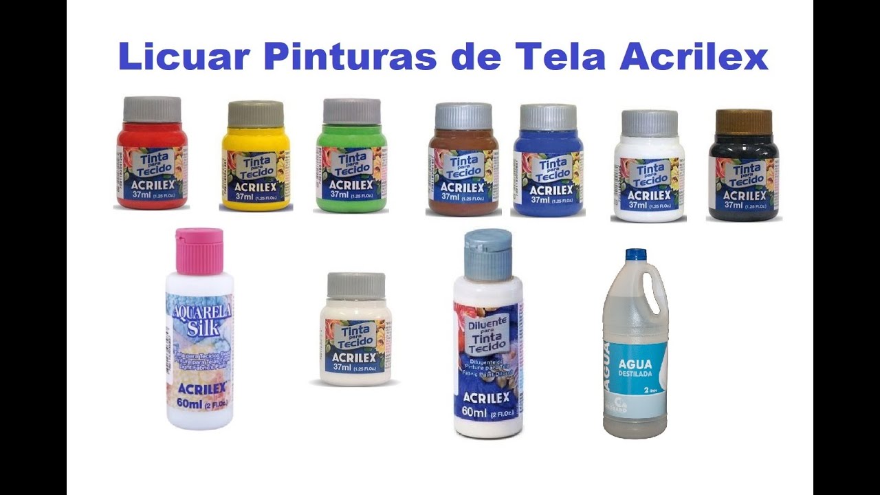 Pinturas de tela Acrilex 37ml.