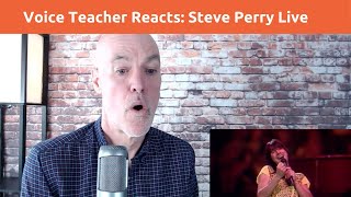 Voice Teacher Reacts - Steve Perry Live - Don't Stop Believin'