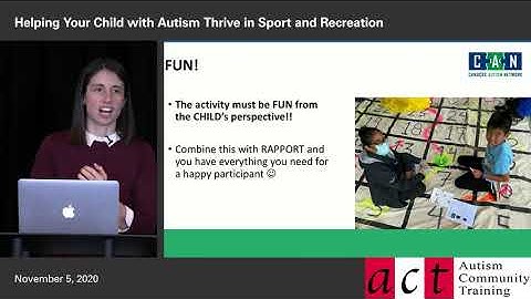 Helping Your Child with Autism Thrive in Sport and Rec - Part 1: Support Strategies
