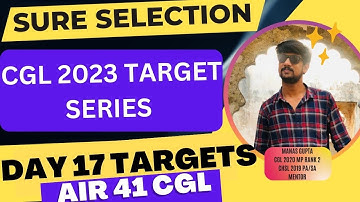 DAY 17 - 30 JAN Target series CGL 2023 COMPLETE AND COMMENT #prepare_with_me #ssc_cgl #dailytarget