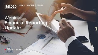 Financial reporting update - April 2022