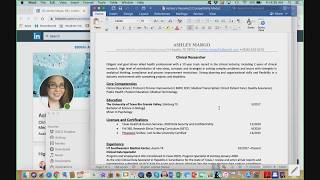 CRA Academy Bonus Lesson On How To Organize Your Clinical Research Resume and LinkedIn Profile