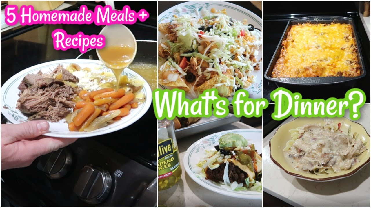 What's for Dinner? || 5 Homemade Meals + Recipes - YouTube