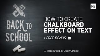 Chalkboard Effect on Text   FREE Psd - Photoshop Tutorial