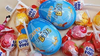 NEW!Yellow Colored Glitter Kinder Surprise Eggs Toys Opening A Lot Of Kinder Joy Chocolate ASMR