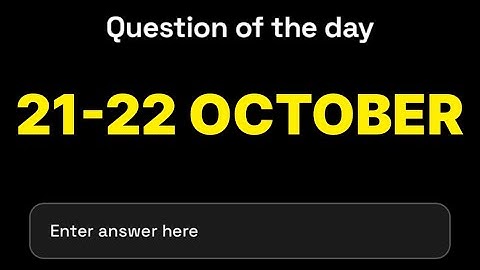 Dropee Question of the day 21 October | Dropee Question of the day Today | #dropee |