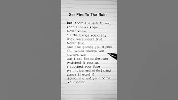 Set Fire To The Rain ADELE Lyrics Song Lyrics Trending Adele 