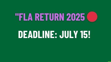 FLA Return 2024-25 Filing Guide | Who Should File, How to File on RBI FLAIR Portal