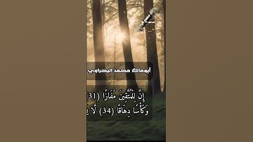 إن للمتقين مفازا | من سورة النبأ |من تلاوات المحراب #أبومالك_محمد_البحراوي #اكسبلور #القرآن_الكريم