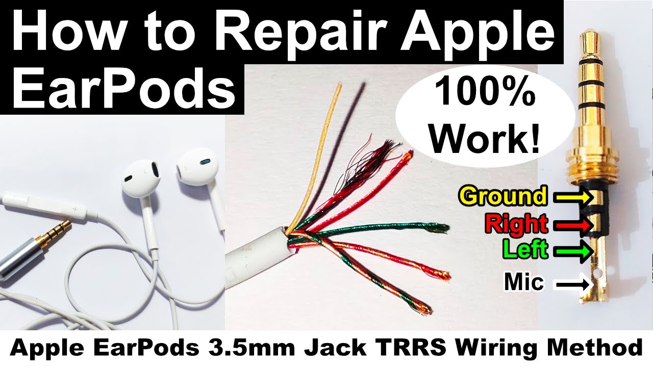 How to Repair Apple EarPods - Replace Jack - Wiring Method 👍🏻👍🏻👍🏻 