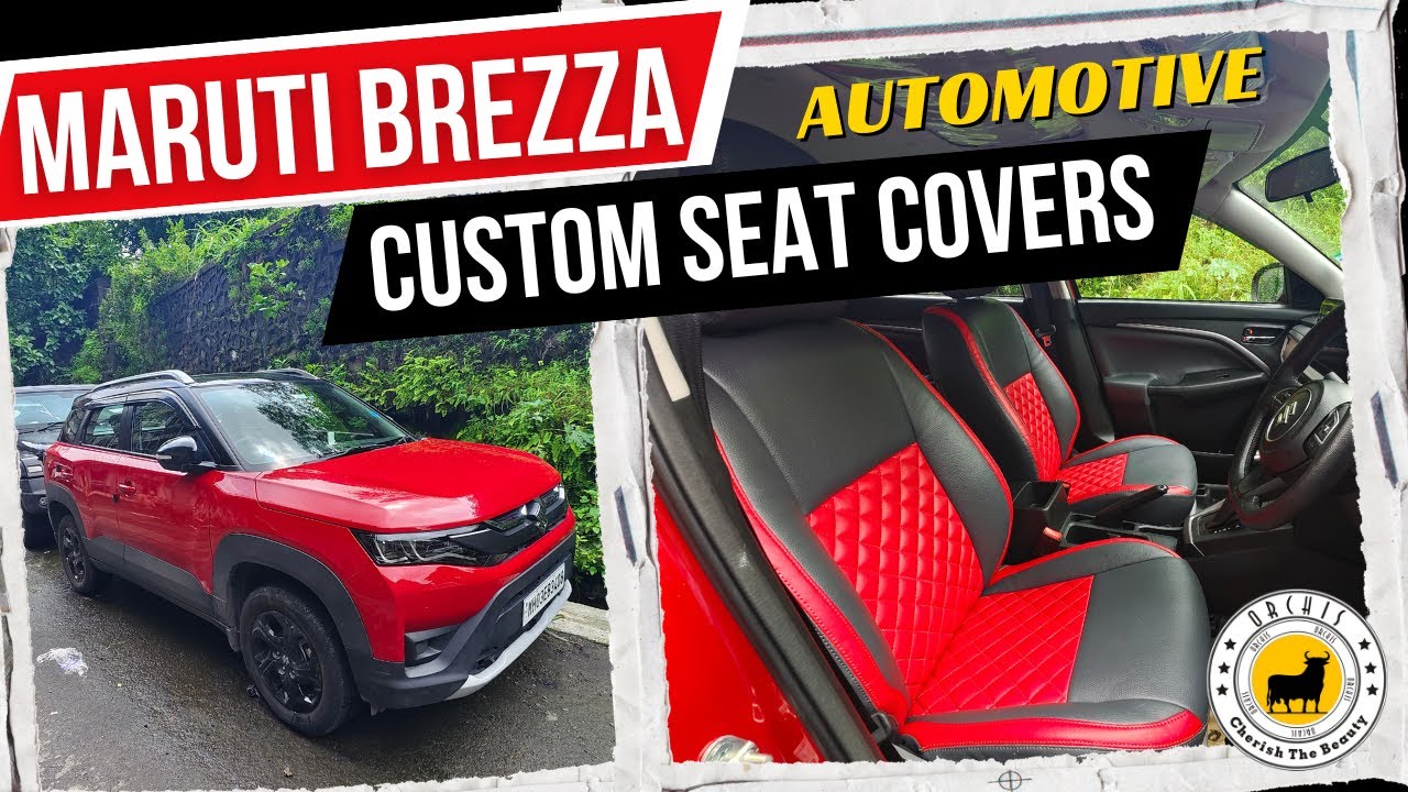Maruti Brezza Customized Seat Covers | Perfect Fit & Finish in Red ...