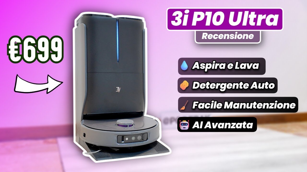 Kit Accessori Per Aspirapolvere Robot 3i P10 Ultra - 4 Panni E 4 Filtri, Per Pulizia Profonda E Aria Più Sana, Facile Sostituzione