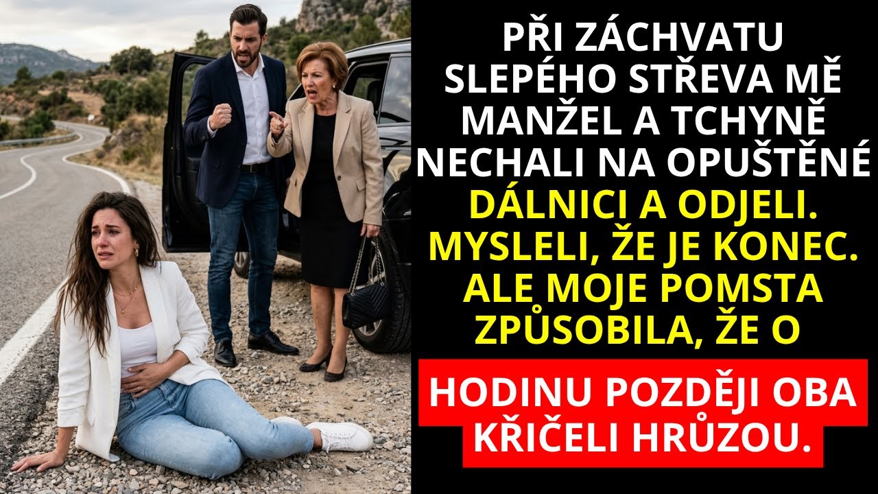 V neděli večer jsem stála na dálnici D1 s taškou přes rameno a snažila se umlčet bolest v břiše. Jakub na mě křičel, že kazím výlet, a pak řekl: „Vystup. Marta ti zavolá taxi.“ Odjeli a nechali mě...