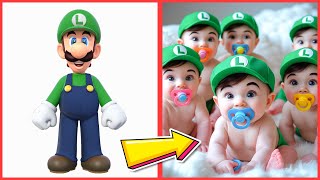 🍄 Karakter Super Mario Tapi Bayi #10   🔊 Tebak Karakter Mario Berdasarkan Suara dan Emoji Mereka 🐢🎶