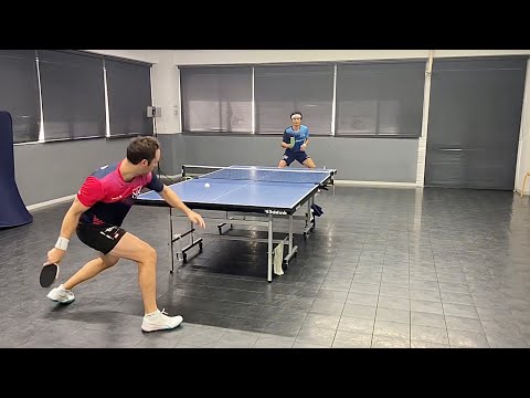[卓球] カットマン vs 攻撃マン　ハイライト 2