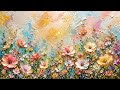 Pastel Floral TV Frame Art | Colorful Spring Wildflower Samsung Frame TV Art