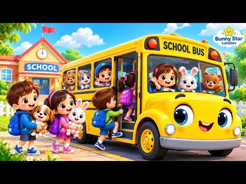 The Wheels on the Bus Song 🚌 | Animal Version | Kids Songs | Bunny Star Lullabies