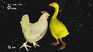 A honking goose teams up with a chicken to save the Earth