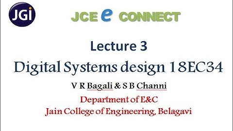 Lecture 3 Digital Systems design 18ec34