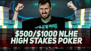 $500/$1000 Limitless | Addamo | fish2013 |  Wisbrod | borntotilt High Stakes Poker