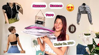 Huge MEESHO Trending *Korean* Tops Haul🔥 Under 199/- 🤩🤯 | Try On Haul | Meesho Haul #meesho