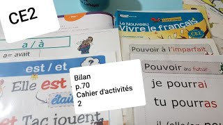 Bilan unité 6 page 70 Le nouveau vivre le français CE2 cahier d'activités 2