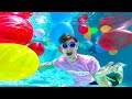 SWIMMING WITH GIANT WATER BALLOONS!! (UNDERWATER)