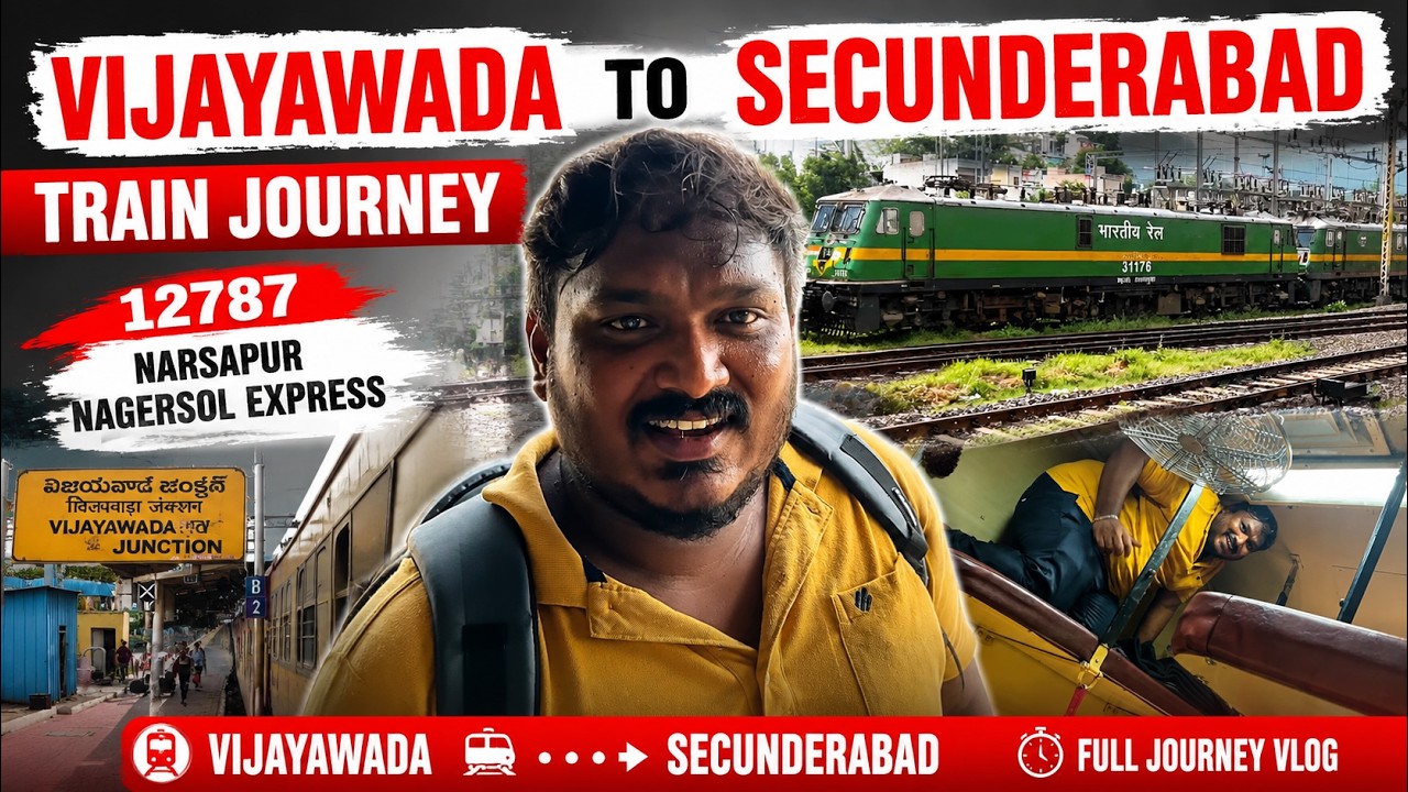 Vijayawada to Secunderabad Train Journey | 12787 Narsapur Nagarsol ...