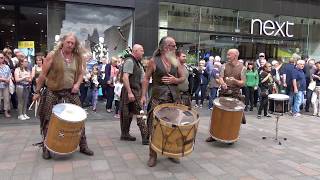 Clanadonia, Scottish tribal band play 'Ya Bassa' live during 2017 Medieval Festival  4K UHD