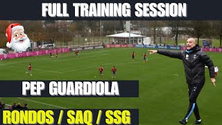 🎯Pep Guardiola / Full Training Session / Rondos / SAQ / SSG