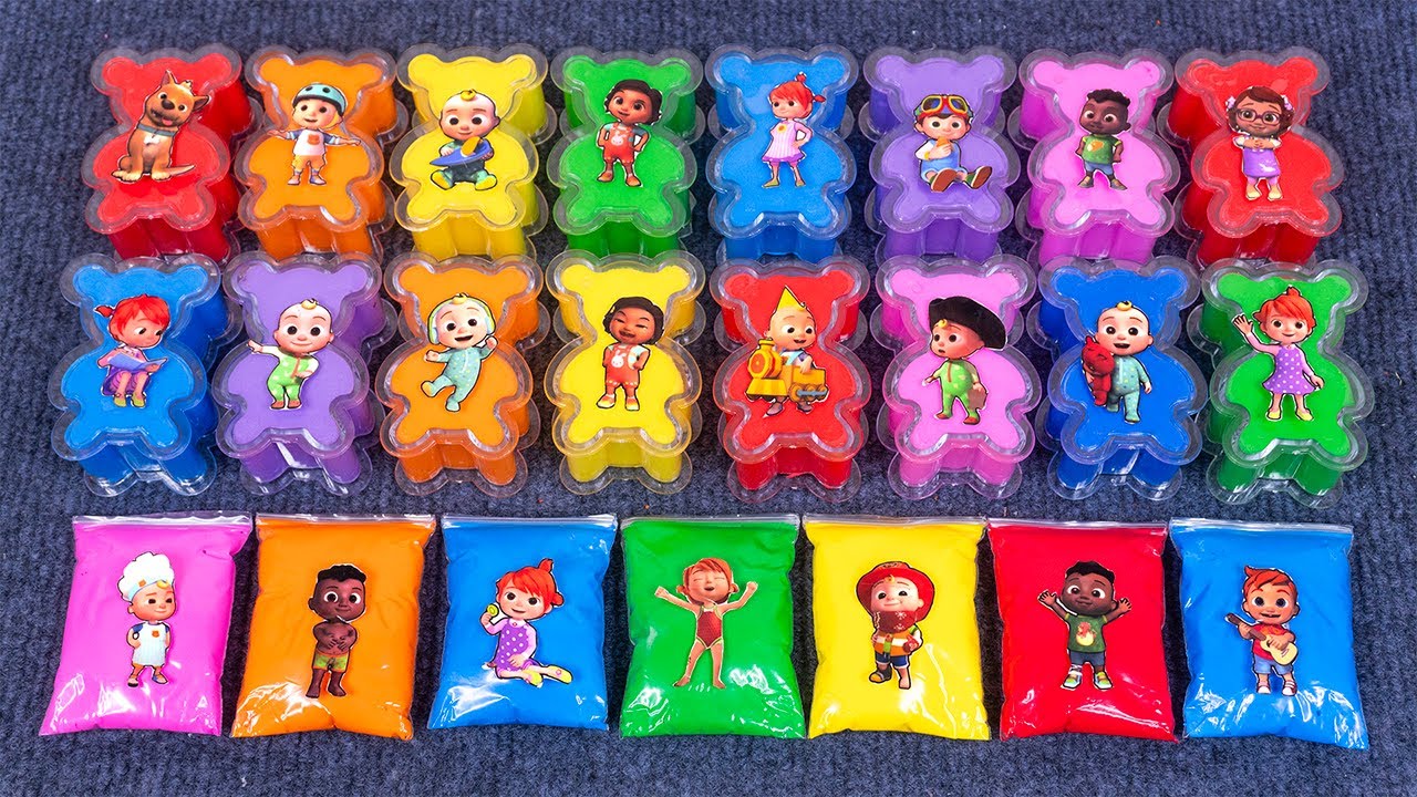 Satisfying Slime & Glitter| DIY Cocomelon with Random Makeup Cosmetics Glitters