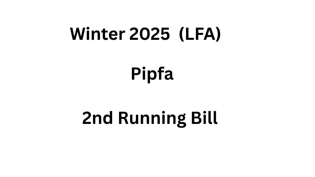 PIPFA public works Winter exam 2025|Public works 2nd running bill Pipfa winter 2025 Local fund audit