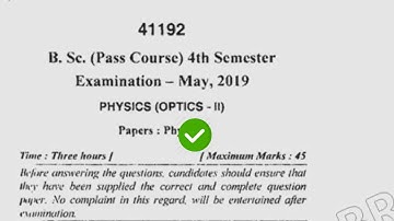 2019 Mdu BSc 4th Sem Physics II  Question Paper